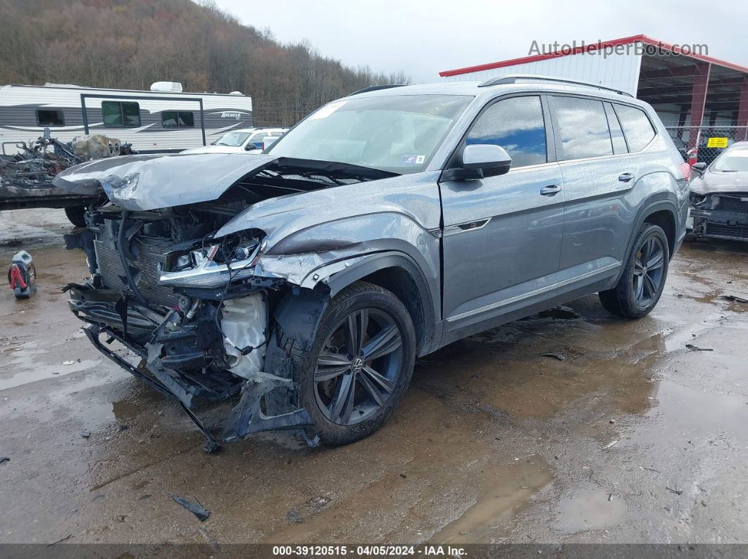 2021 Volkswagen Atlas 3.6l V6 Se W/technology R-line Gray vin: 1V2RR2CA1MC522006