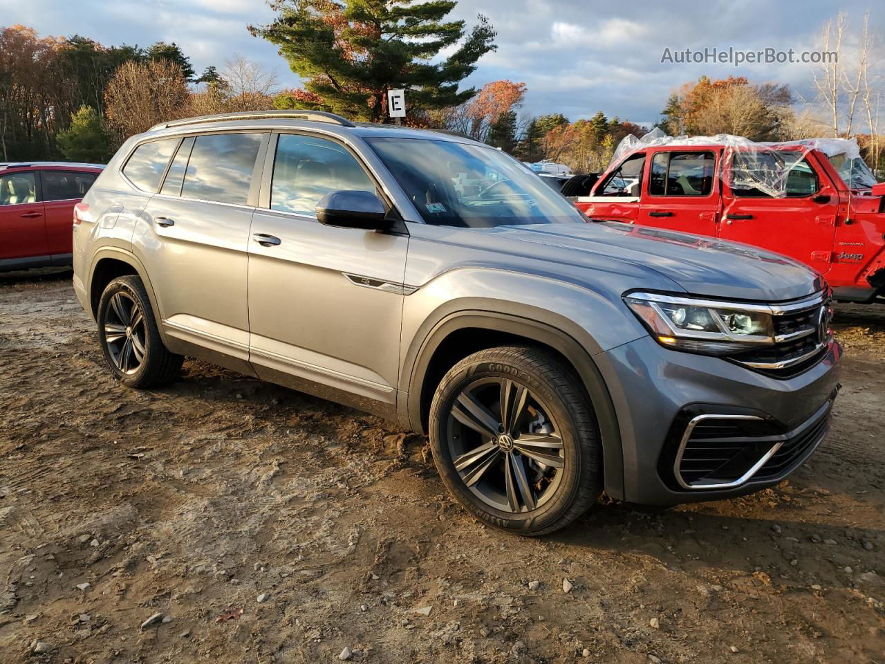 2021 Volkswagen Atlas Se Silver vin: 1V2RR2CA1MC567401