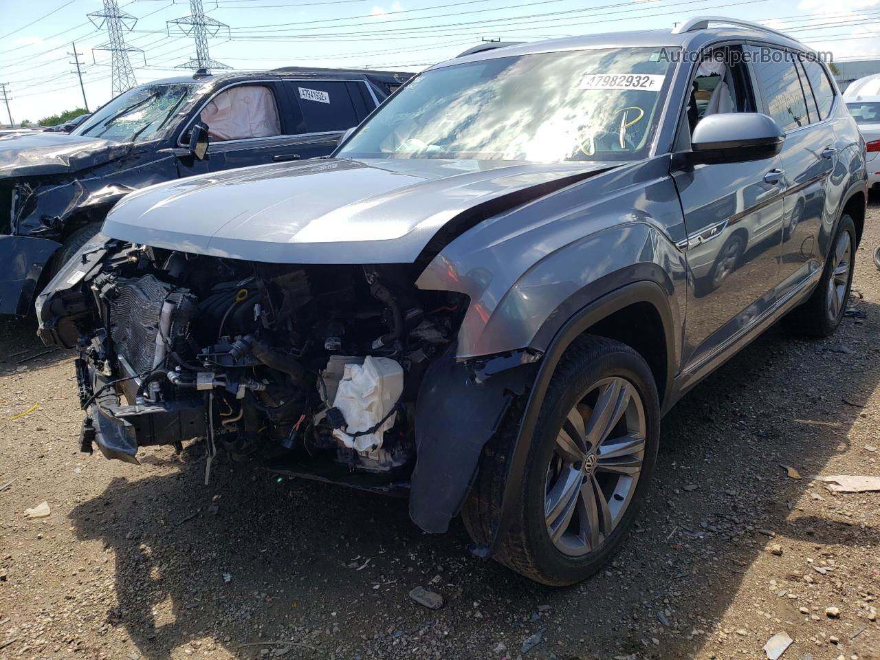 2018 Volkswagen Atlas Sel Серый vin: 1V2RR2CA6JC562254