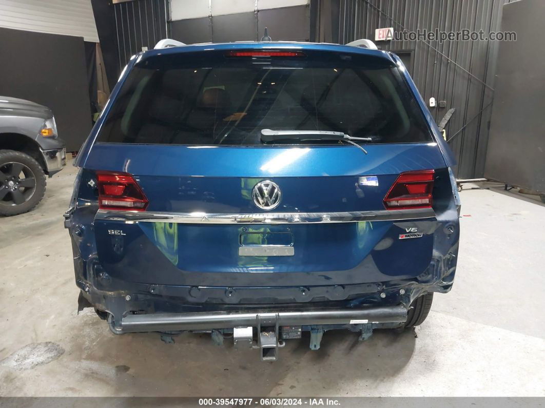 2018 Volkswagen Atlas 3.6l V6 Sel Dark Blue vin: 1V2RR2CAXJC583639