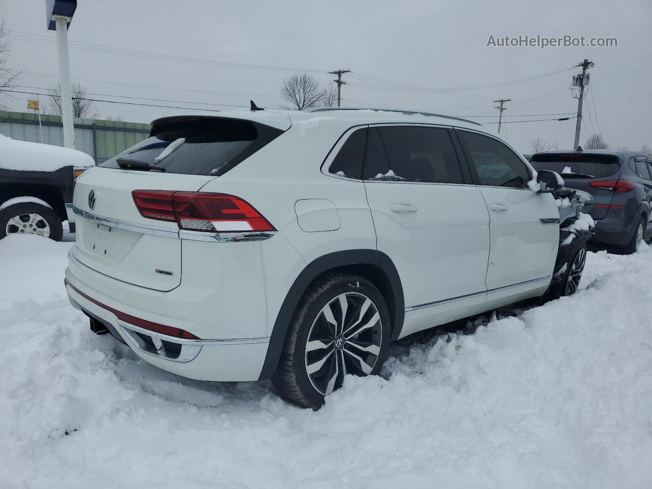 2021 Volkswagen Atlas Cross Sport Sel R-line White vin: 1V2SE2CA1MC212693