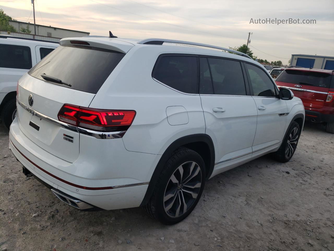 2021 Volkswagen Atlas Sel R-line White vin: 1V2SR2CA2MC556246