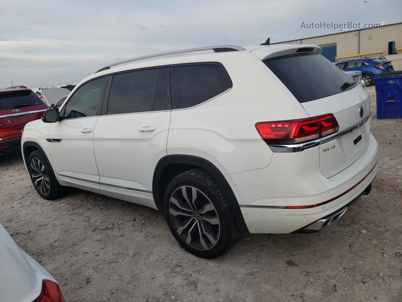 2021 Volkswagen Atlas Sel R-line White vin: 1V2SR2CA2MC556246