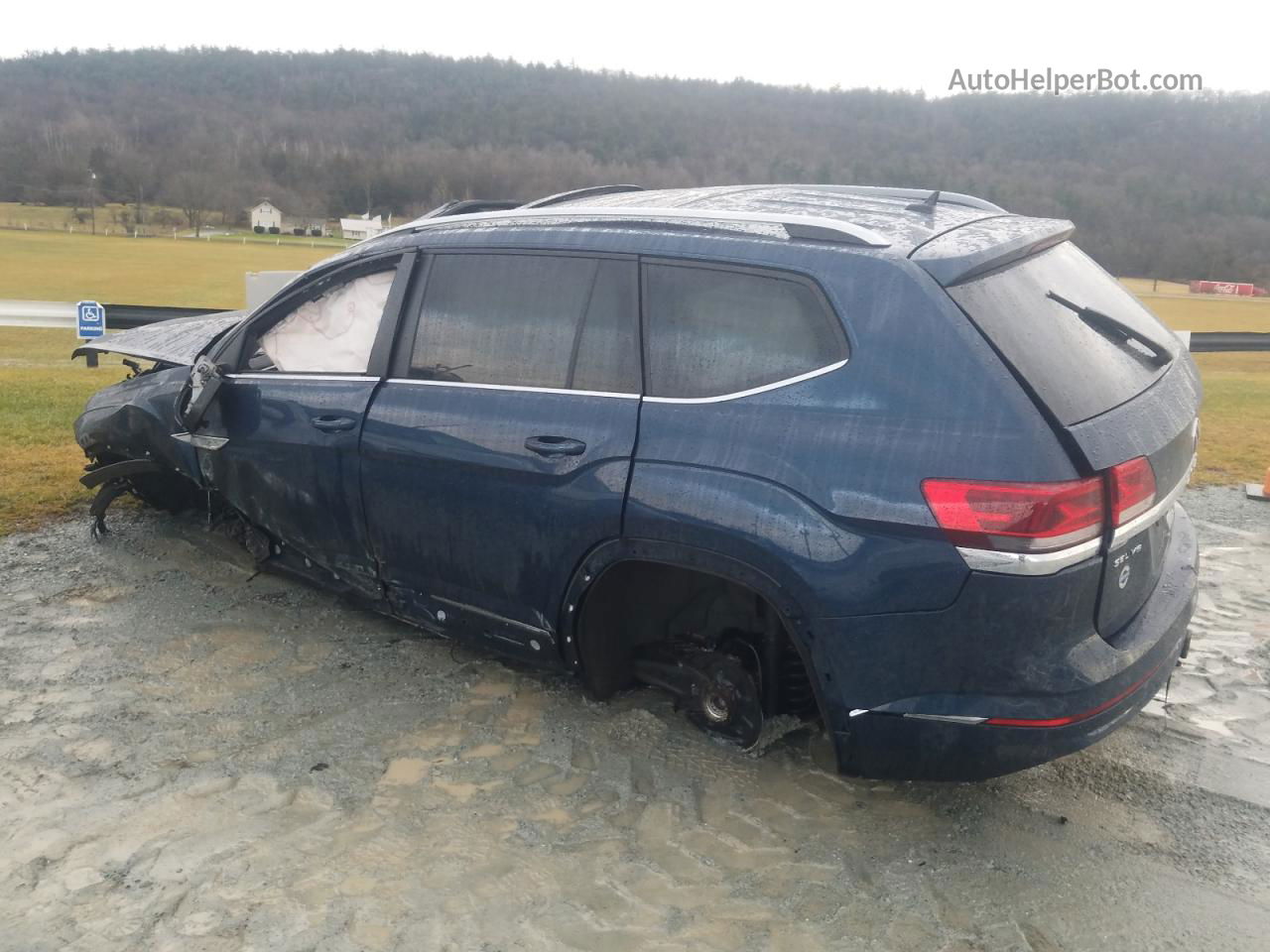 2021 Volkswagen Atlas Sel R-line Синий vin: 1V2SR2CA5MC558296