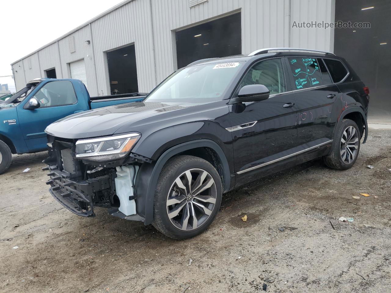 2021 Volkswagen Atlas Sel R-line Черный vin: 1V2SR2CA9MC572735