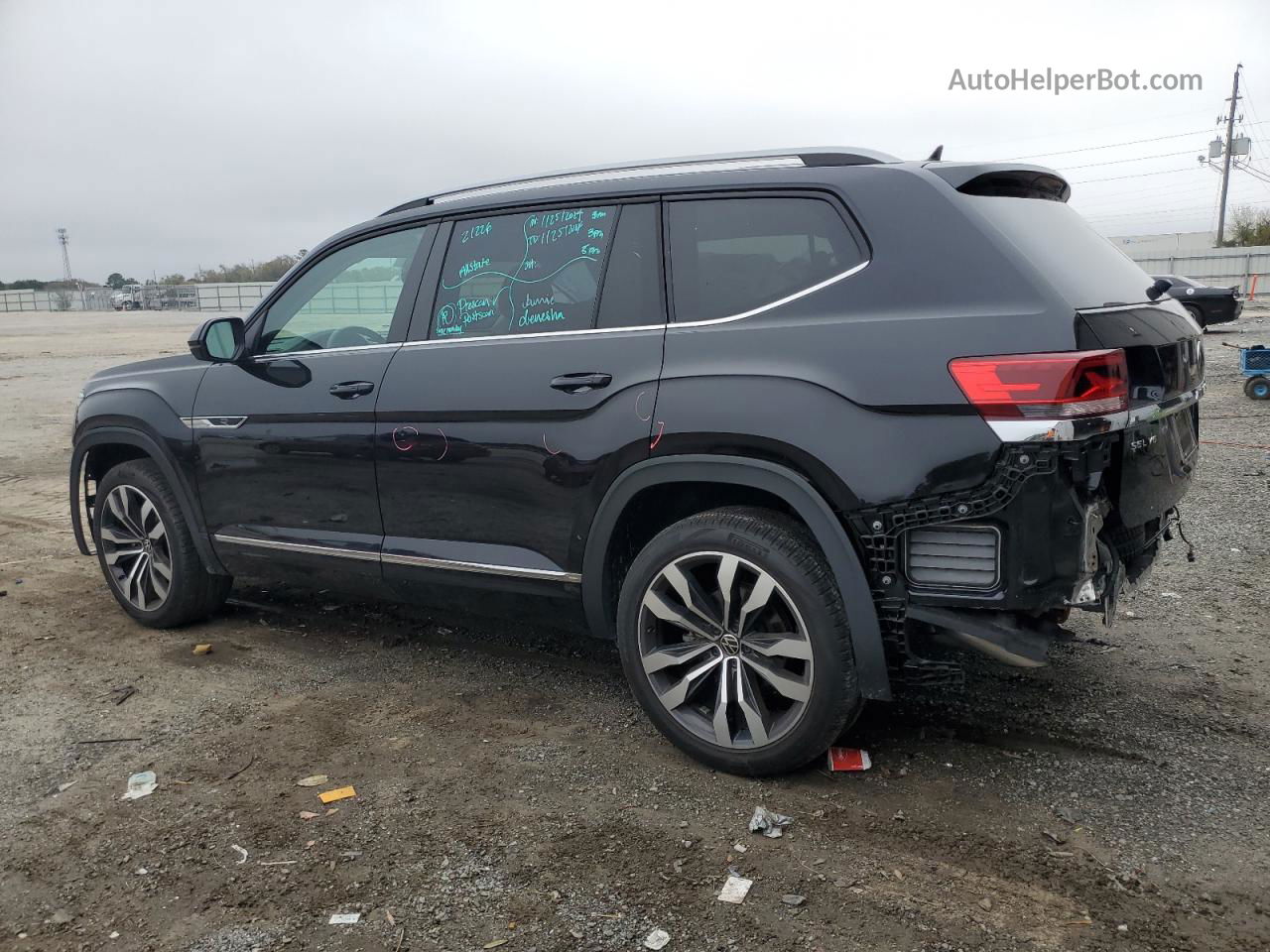 2021 Volkswagen Atlas Sel R-line Черный vin: 1V2SR2CA9MC572735