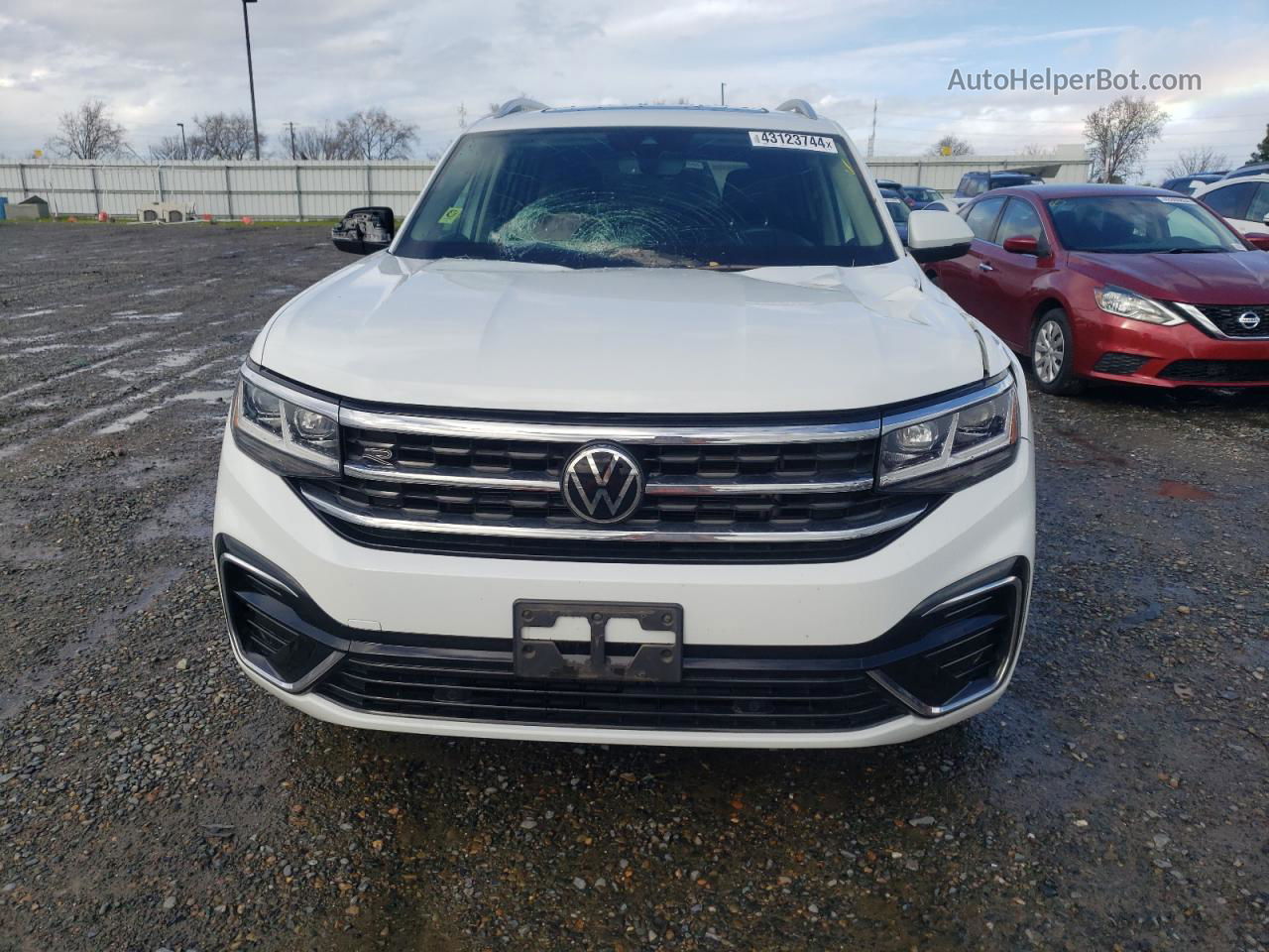 2021 Volkswagen Atlas Sel R-line White vin: 1V2SR2CAXMC581492