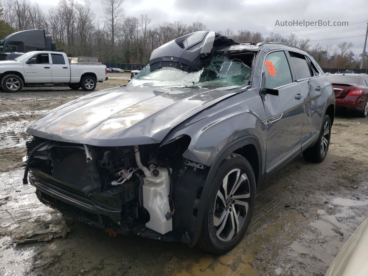 2021 Volkswagen Atlas Cross Sport Sel Premium Gray vin: 1V2TE2CA3MC210755