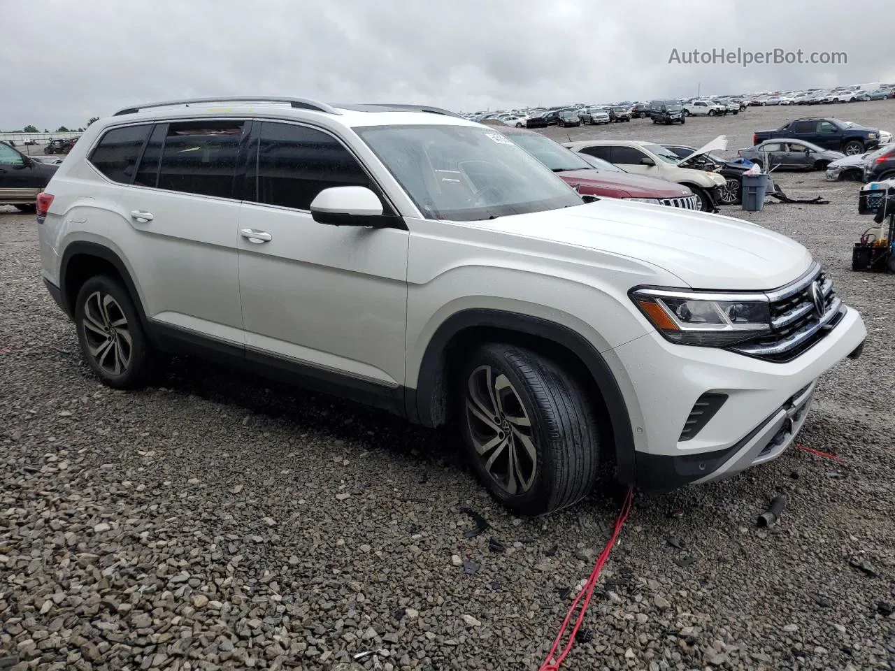 2021 Volkswagen Atlas Sel Premium White vin: 1V2TP2CA4MC539023