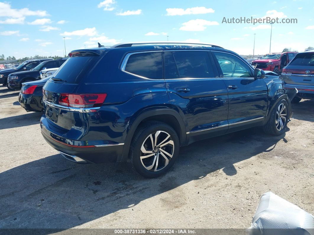 2021 Volkswagen Atlas 2.0t Sel Premium Blue vin: 1V2TP2CAXMC543481