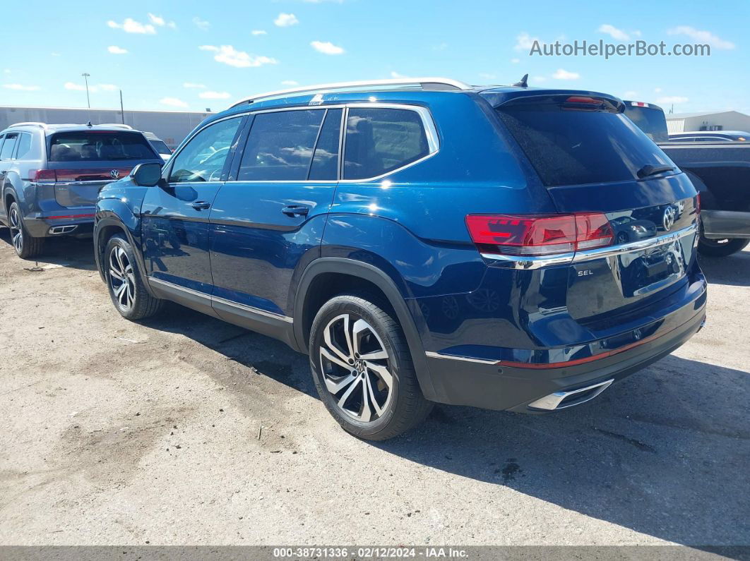 2021 Volkswagen Atlas 2.0t Sel Premium Blue vin: 1V2TP2CAXMC543481