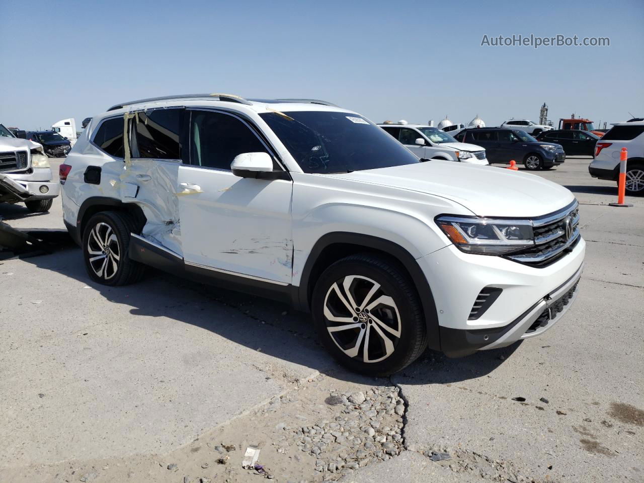 2021 Volkswagen Atlas Sel Premium White vin: 1V2TR2CA0MC528787