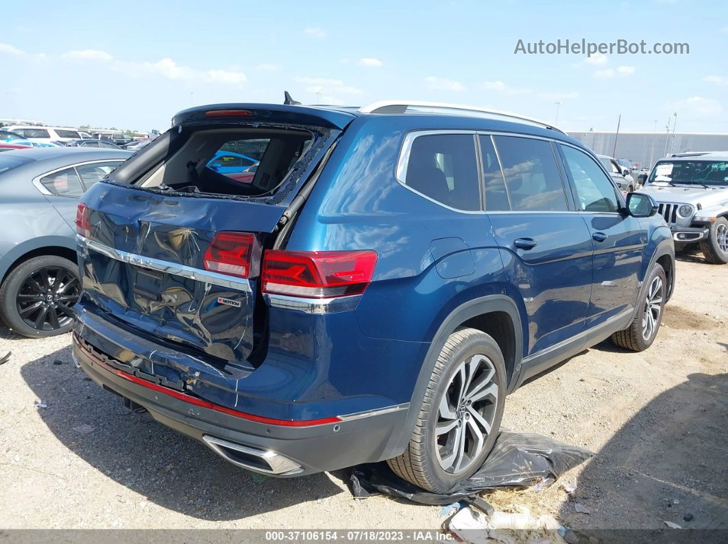 2021 Volkswagen Atlas 3.6l V6 Sel Premium Синий vin: 1V2TR2CA1MC521069