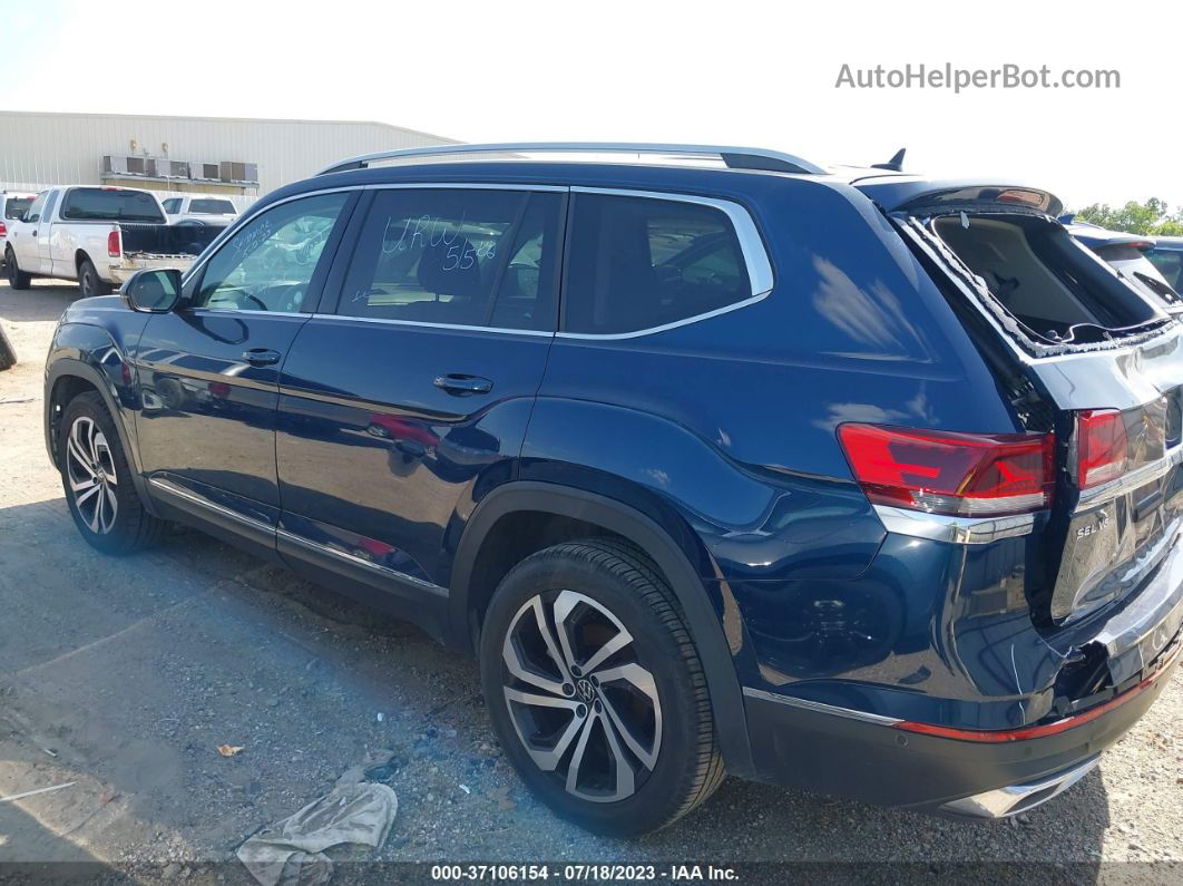 2021 Volkswagen Atlas 3.6l V6 Sel Premium Синий vin: 1V2TR2CA1MC521069