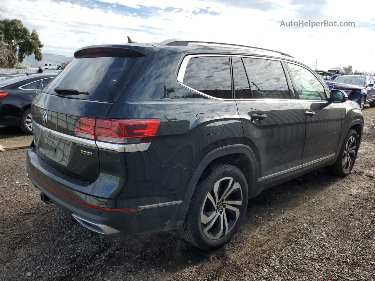 2021 Volkswagen Atlas Sel Premium Черный vin: 1V2TR2CA2MC593477