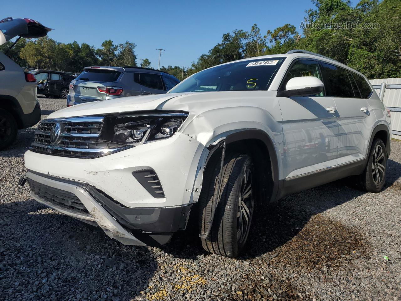 2021 Volkswagen Atlas Sel Premium White vin: 1V2TR2CA4MC572999