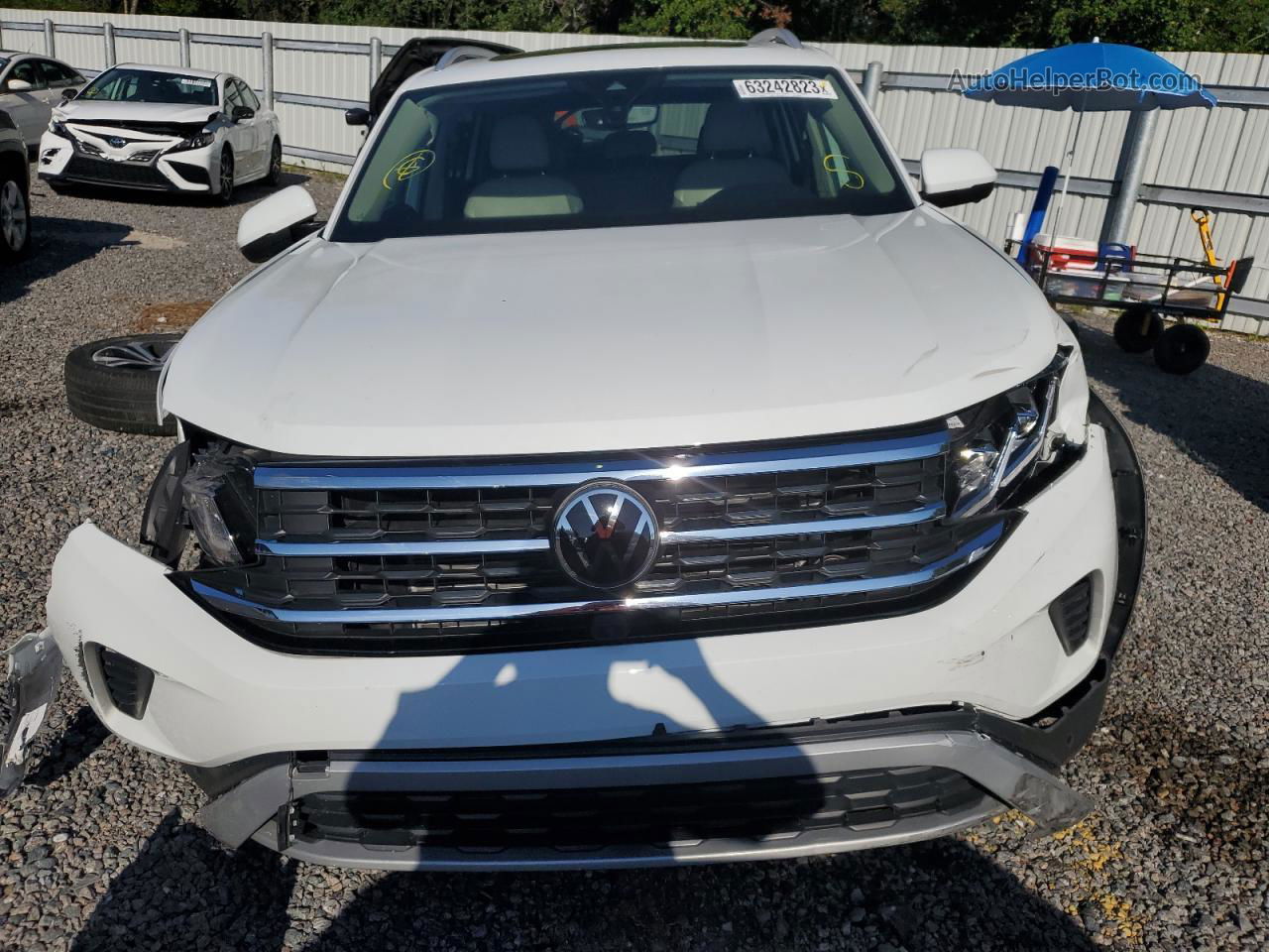 2021 Volkswagen Atlas Sel Premium White vin: 1V2TR2CA4MC572999