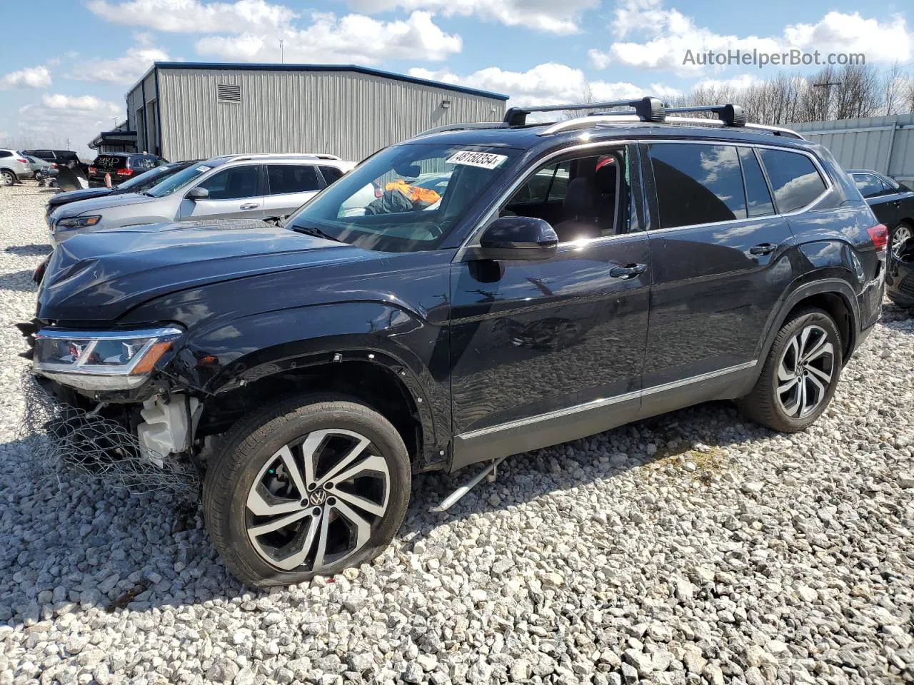 2021 Volkswagen Atlas Sel Premium Черный vin: 1V2TR2CAXMC511625