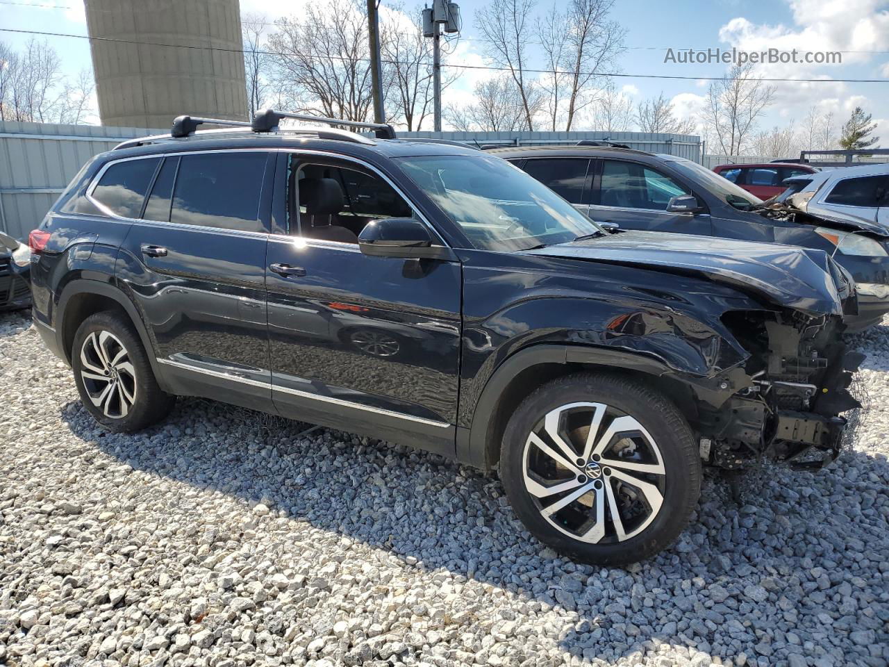 2021 Volkswagen Atlas Sel Premium Черный vin: 1V2TR2CAXMC511625