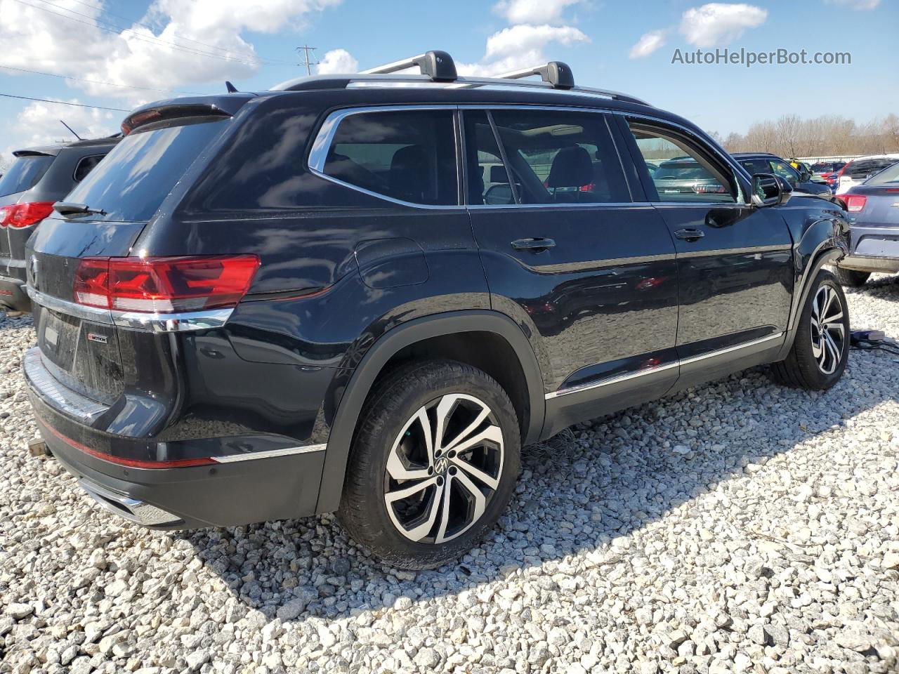 2021 Volkswagen Atlas Sel Premium Черный vin: 1V2TR2CAXMC511625