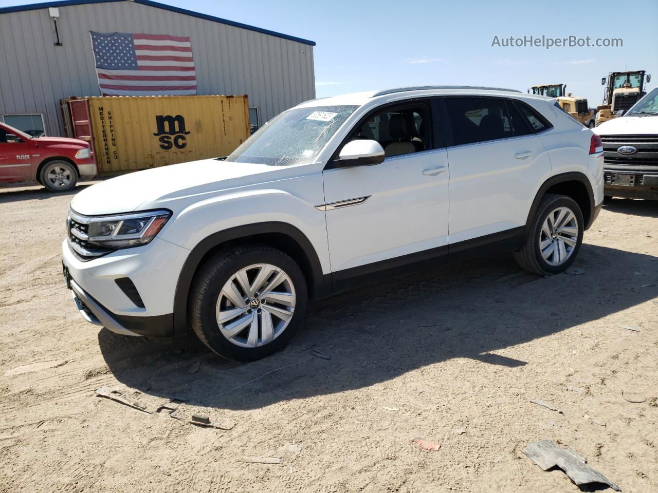 2021 Volkswagen Atlas Cross Sport Se White vin: 1V2WC2CA2MC227694