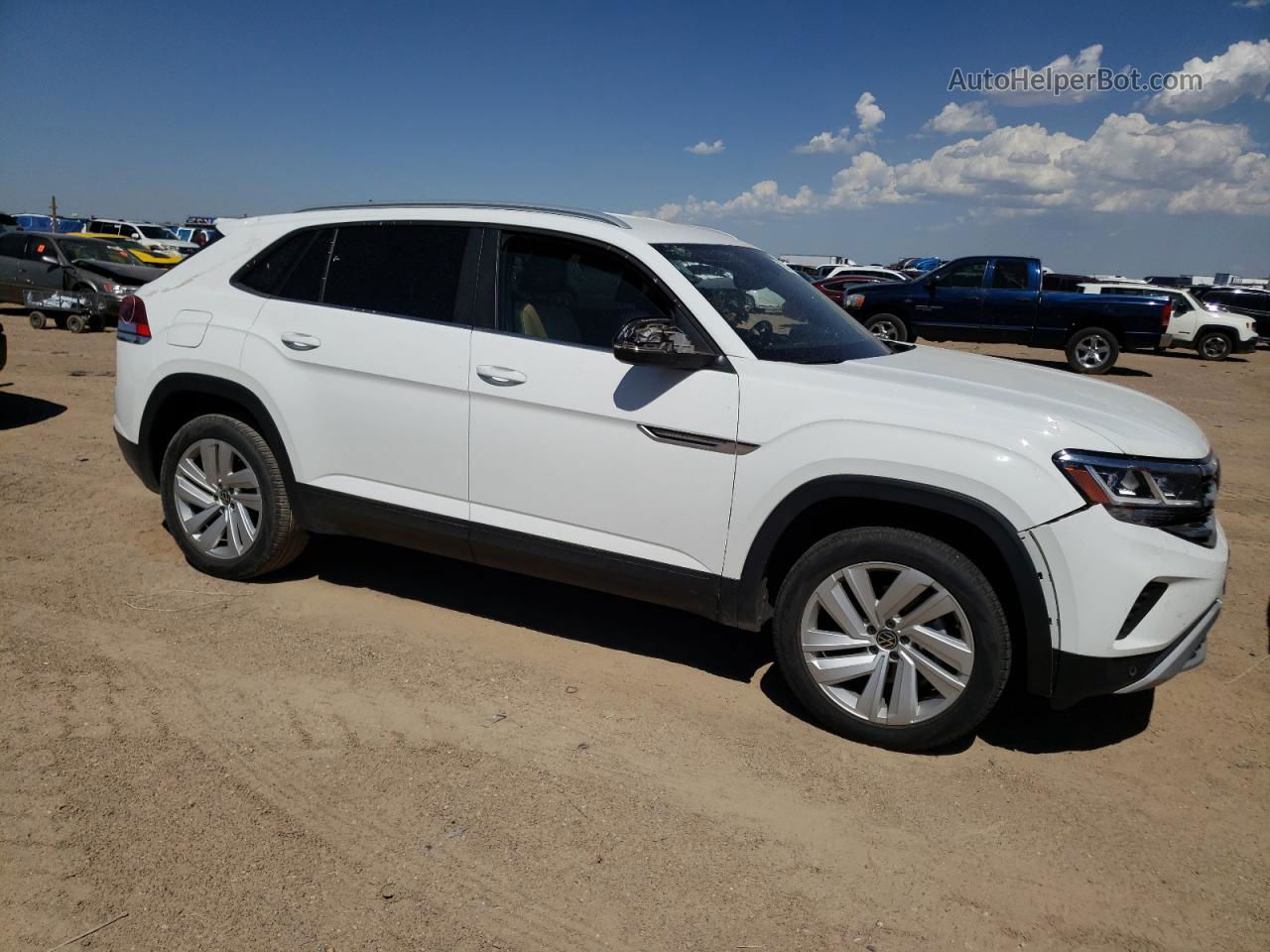 2021 Volkswagen Atlas Cross Sport Se White vin: 1V2WC2CA2MC227694