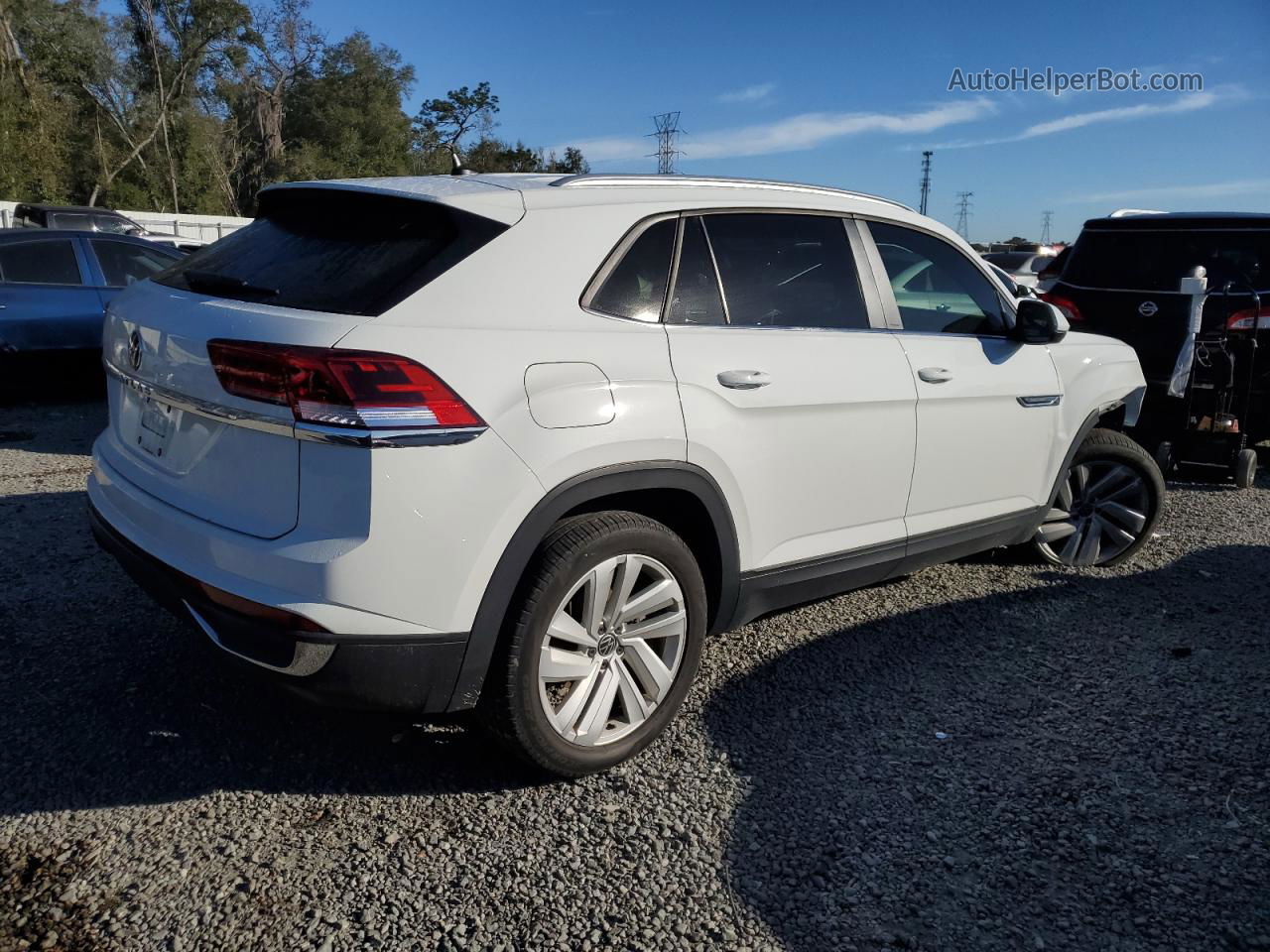 2021 Volkswagen Atlas Cross Sport Se White vin: 1V2WE2CA2MC236289