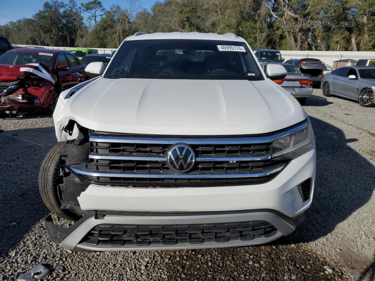 2021 Volkswagen Atlas Cross Sport Se White vin: 1V2WE2CA2MC236289