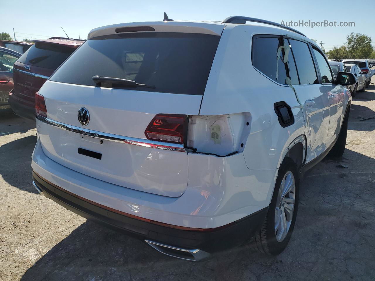 2021 Volkswagen Atlas Se White vin: 1V2WP2CA5MC555695