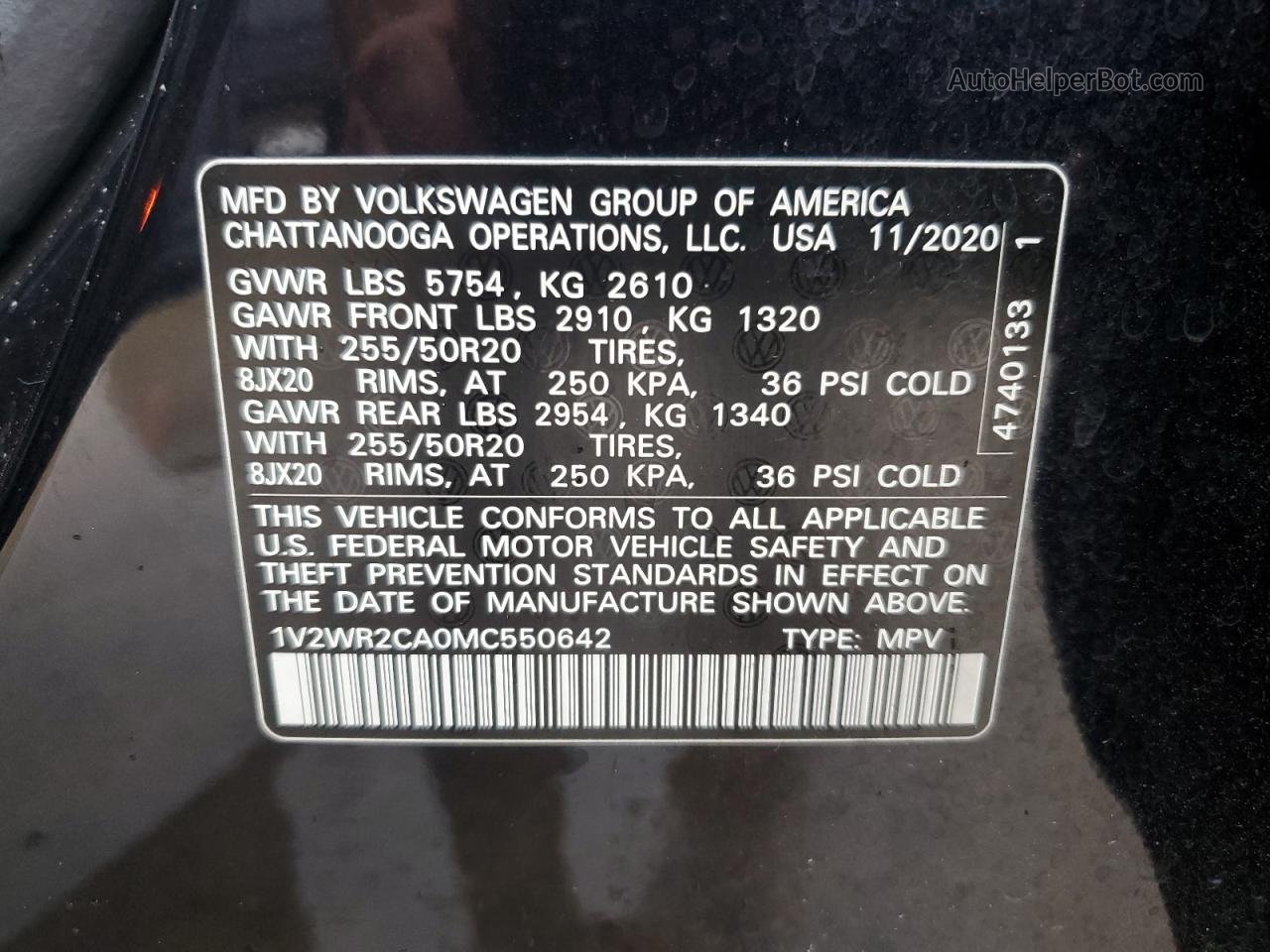 2021 Volkswagen Atlas Se Black vin: 1V2WR2CA0MC550642