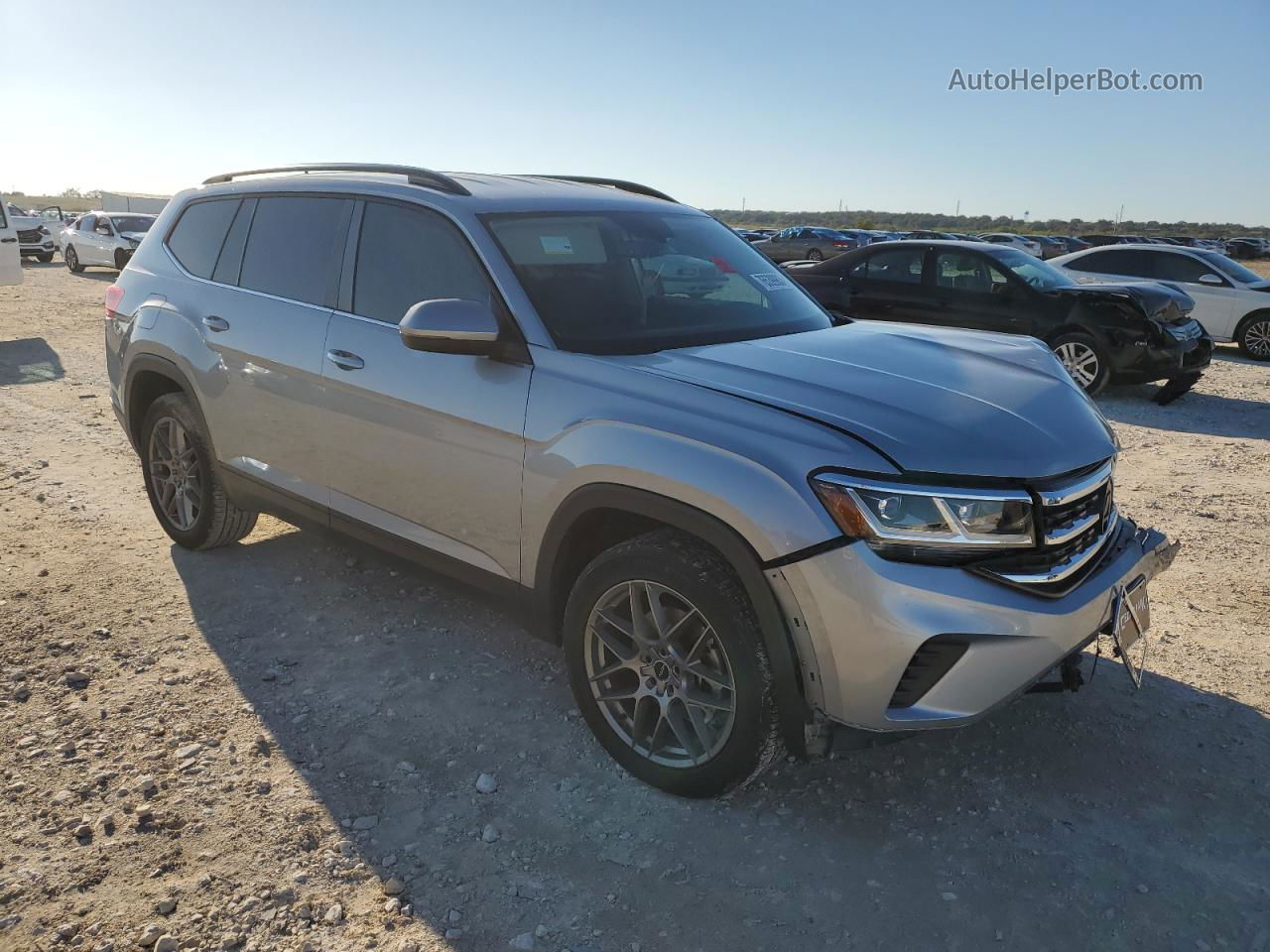 2021 Volkswagen Atlas Se Silver vin: 1V2WR2CA0MC597072