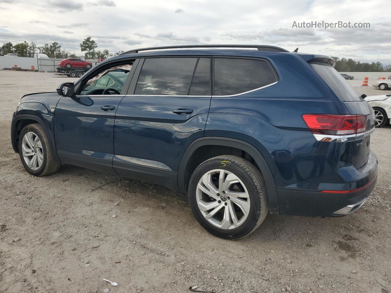 2021 Volkswagen Atlas Se Синий vin: 1V2WR2CA1MC542260