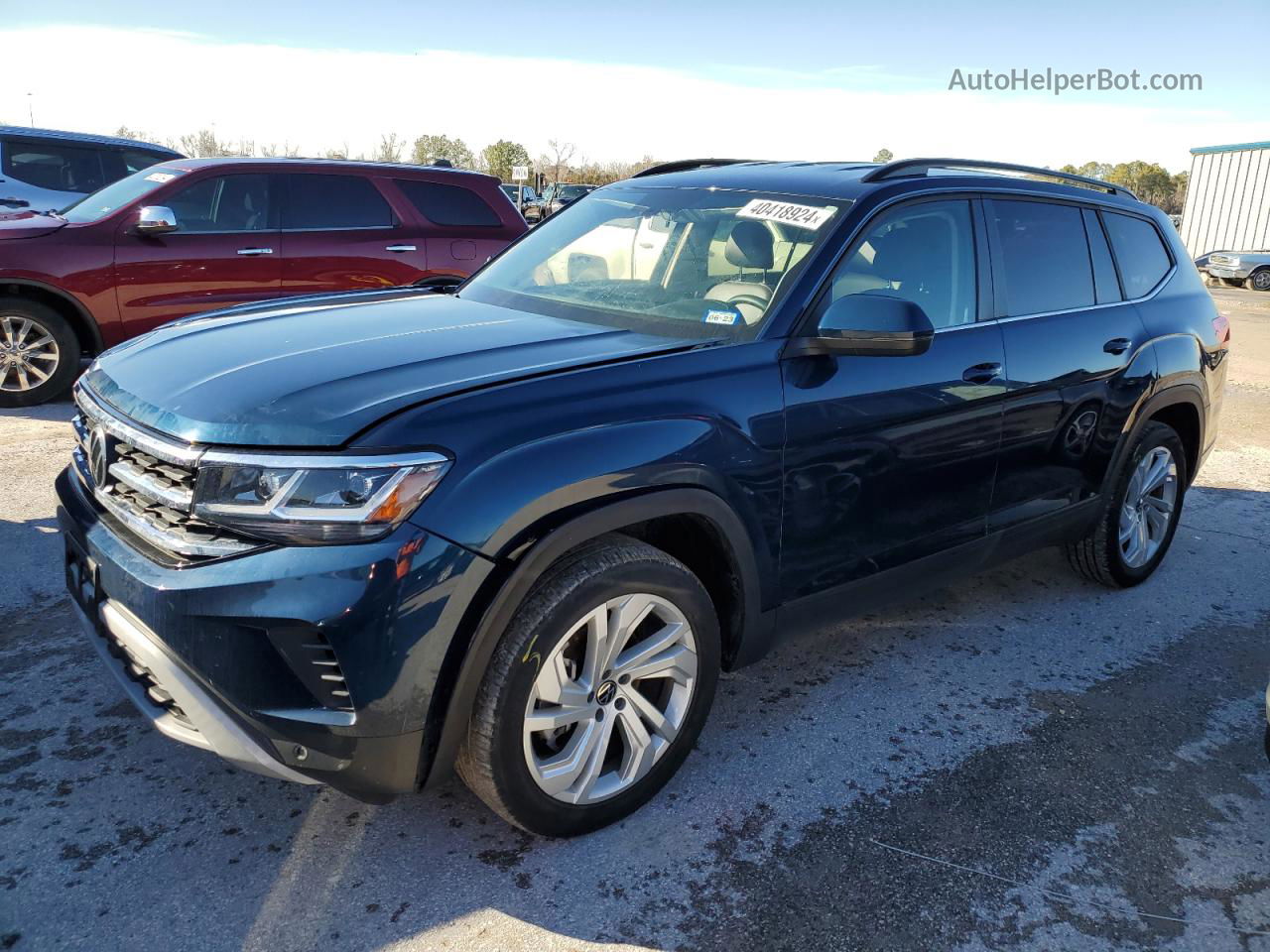 2021 Volkswagen Atlas Se Синий vin: 1V2WR2CA1MC542260