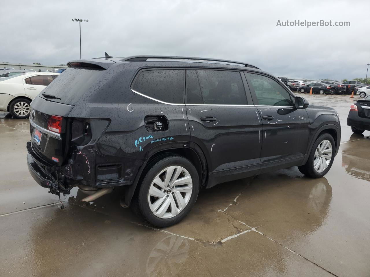 2021 Volkswagen Atlas Se Black vin: 1V2WR2CA2MC596439