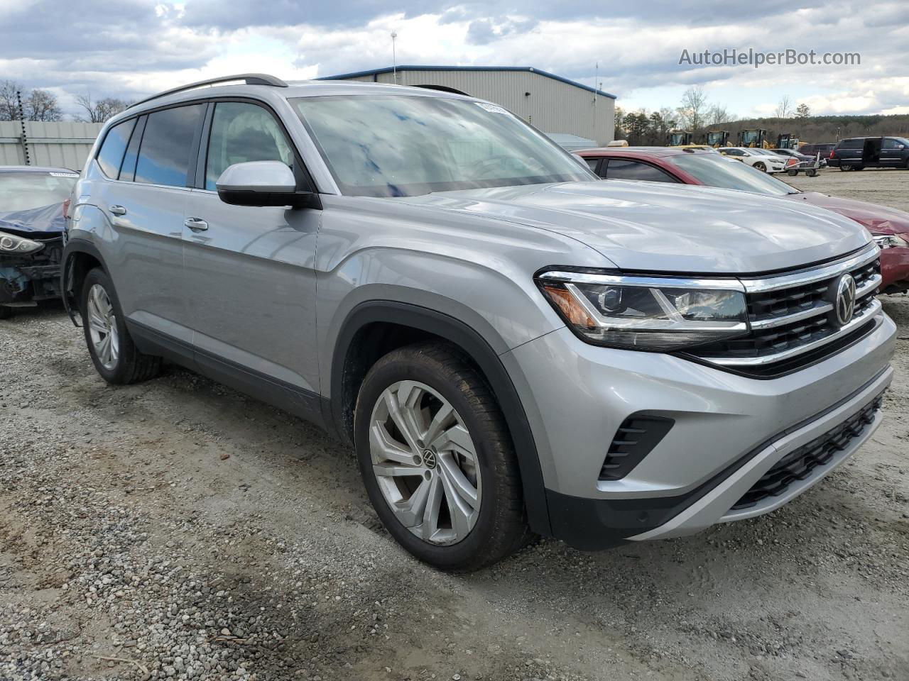 2021 Volkswagen Atlas Se Silver vin: 1V2WR2CA5MC575178