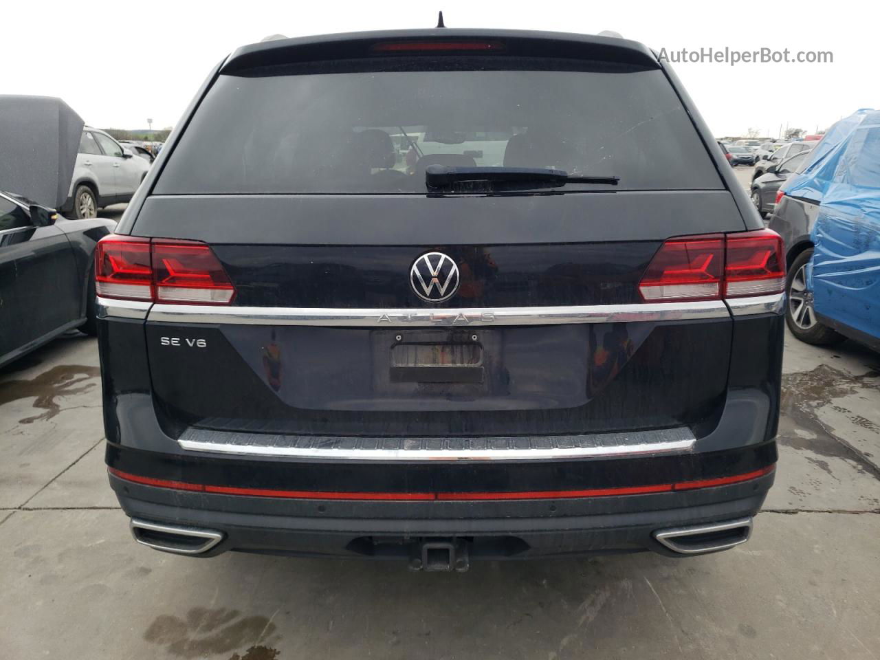 2021 Volkswagen Atlas Se Черный vin: 1V2WR2CA6MC536194