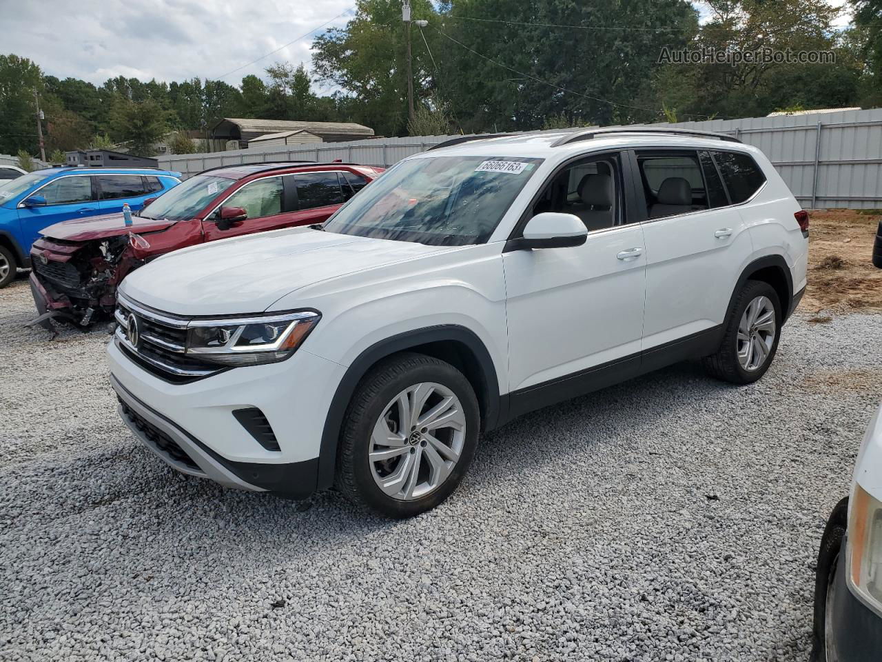 2021 Volkswagen Atlas Se Белый vin: 1V2WR2CA6MC561001