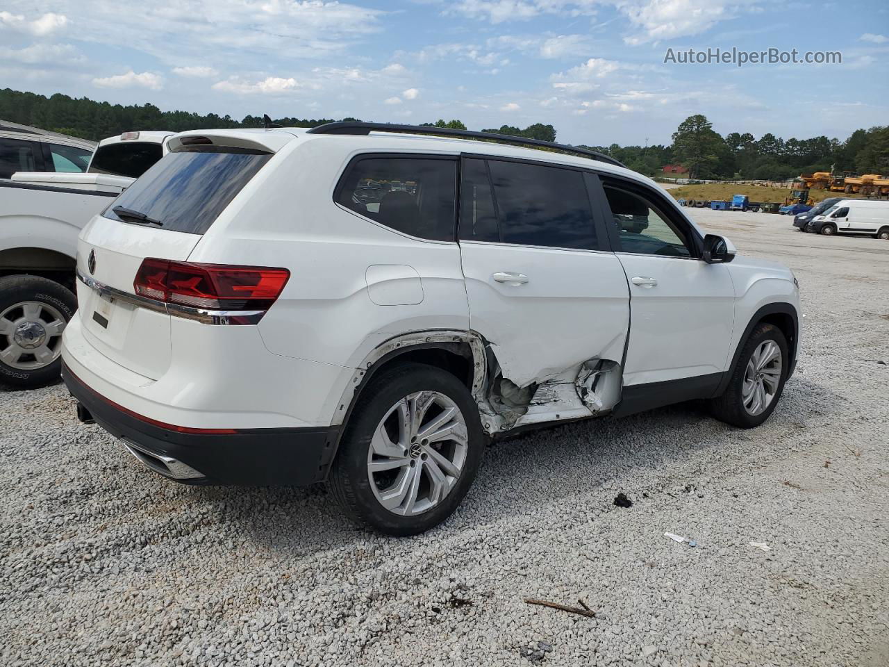 2021 Volkswagen Atlas Se Белый vin: 1V2WR2CA6MC561001