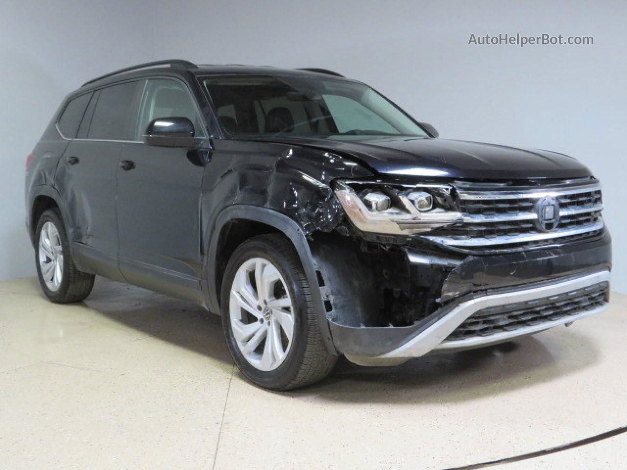 2021 Volkswagen Atlas Se Black vin: 1V2WR2CA7MC547303