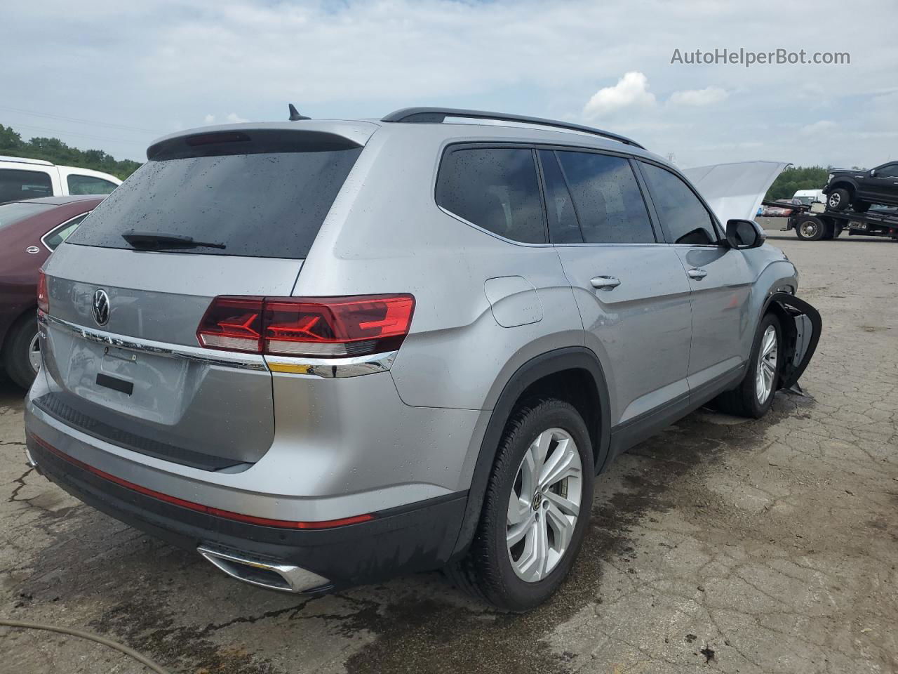 2021 Volkswagen Atlas Se Silver vin: 1V2WR2CA7MC552100