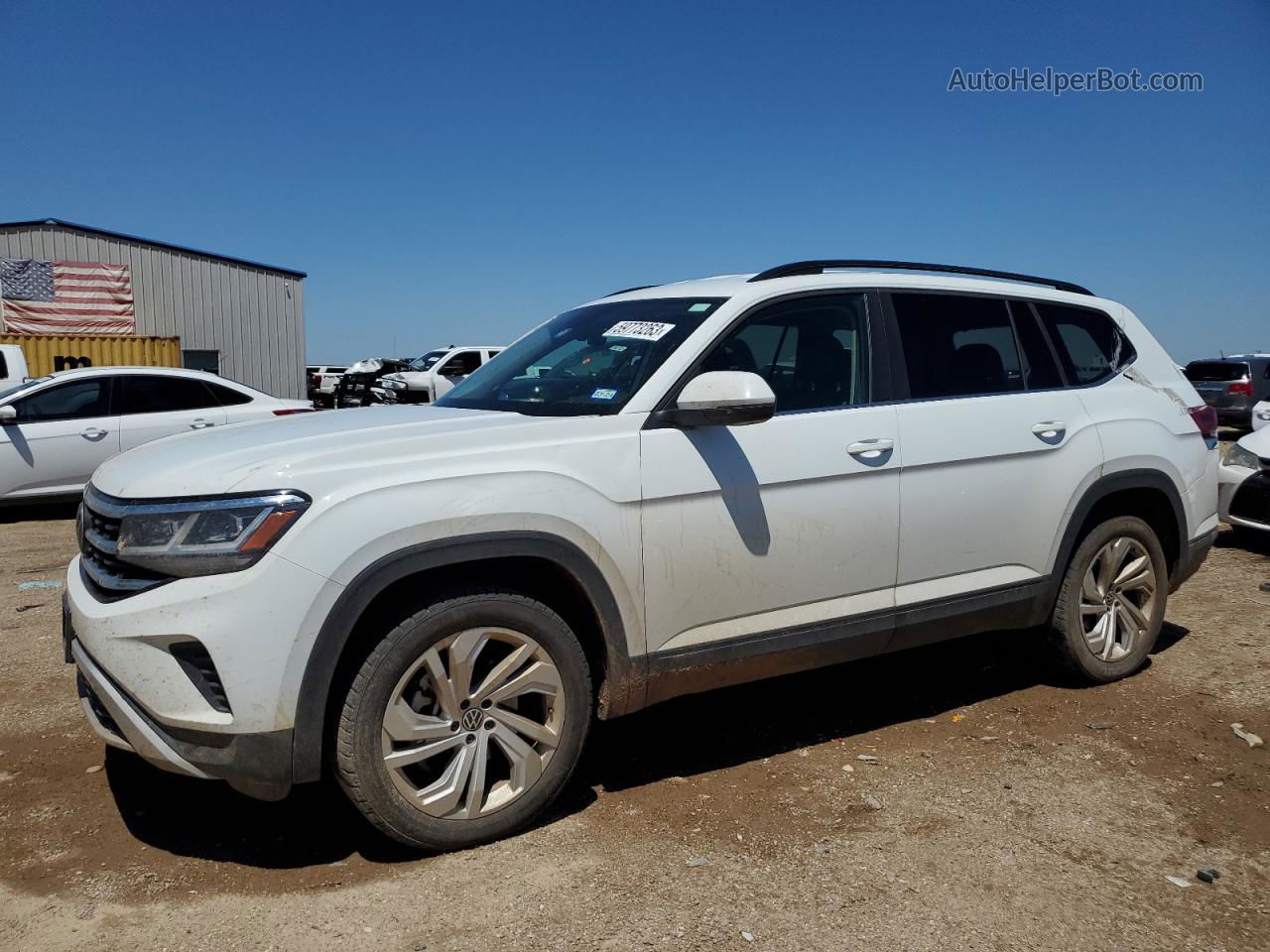 2021 Volkswagen Atlas Se Белый vin: 1V2WR2CA7MC561198