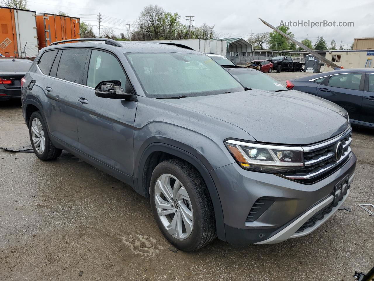 2021 Volkswagen Atlas Se Gray vin: 1V2WR2CA8MC543244