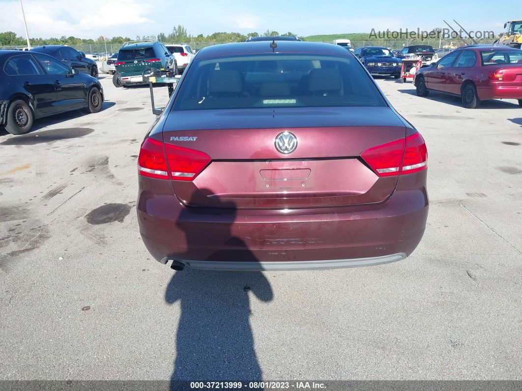 2012 Volkswagen Passat S Red vin: 1VWAH7A30CC025009