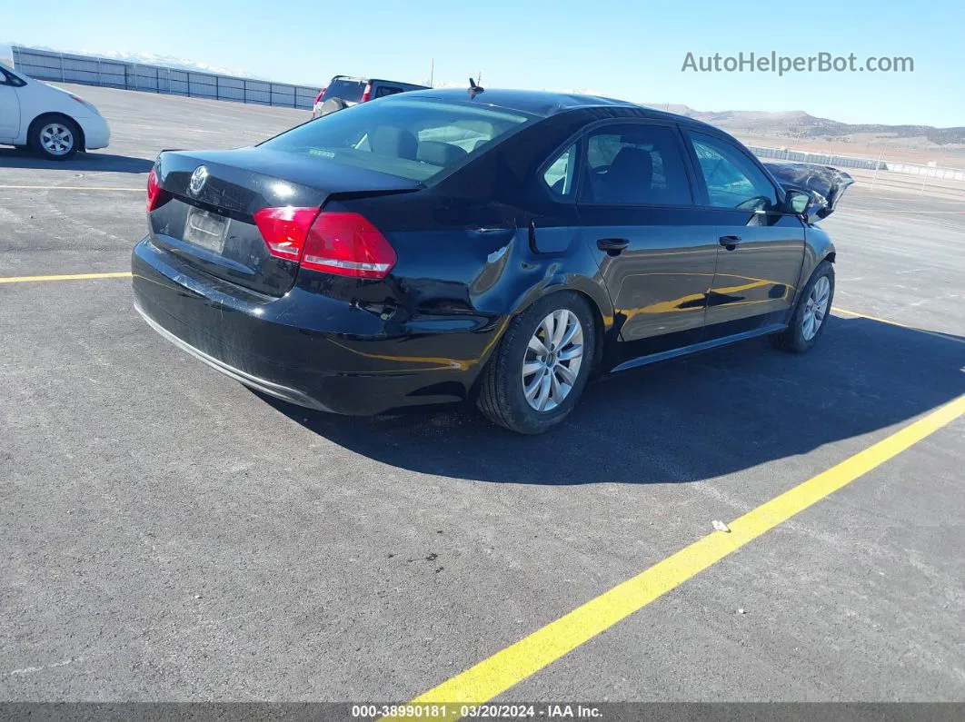 2013 Volkswagen Passat 2.5l S Black vin: 1VWAH7A30DC018997