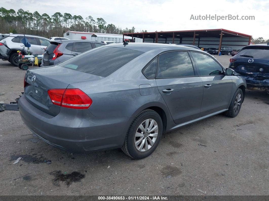 2013 Volkswagen Passat 2.5l S Gray vin: 1VWAH7A32DC116154