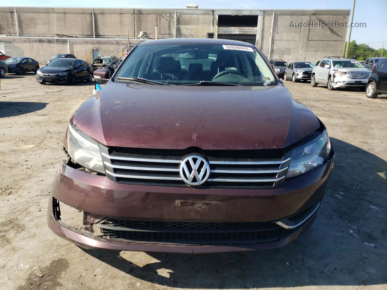 2014 Volkswagen Passat S Burgundy vin: 1VWAH7A32EC021921