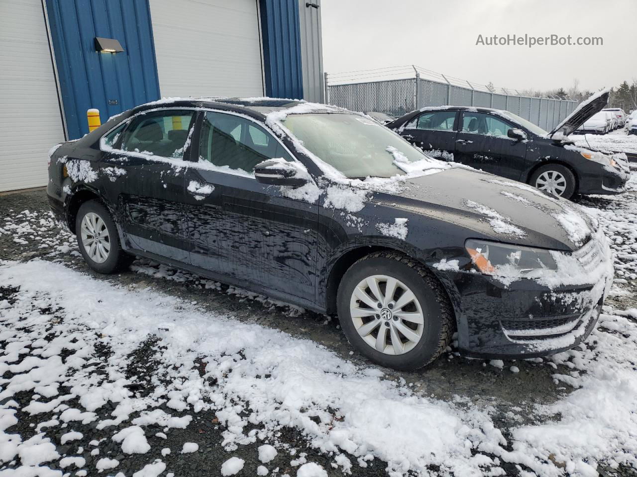 2014 Volkswagen Passat S Черный vin: 1VWAH7A32EC054790