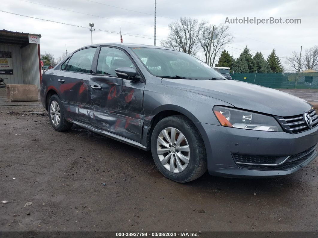 2012 Volkswagen Passat 2.5l S Gray vin: 1VWAH7A33CC019639