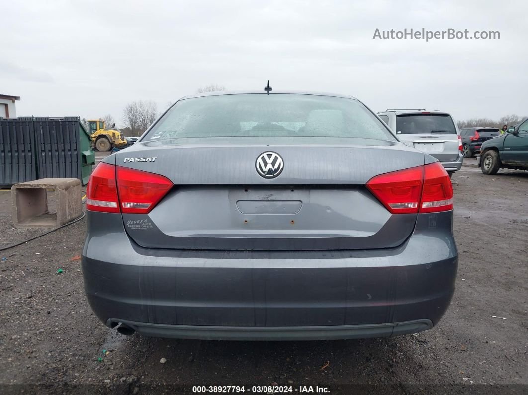 2012 Volkswagen Passat 2.5l S Gray vin: 1VWAH7A33CC019639