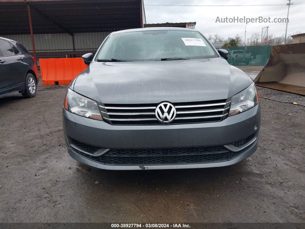 2012 Volkswagen Passat 2.5l S Gray vin: 1VWAH7A33CC019639